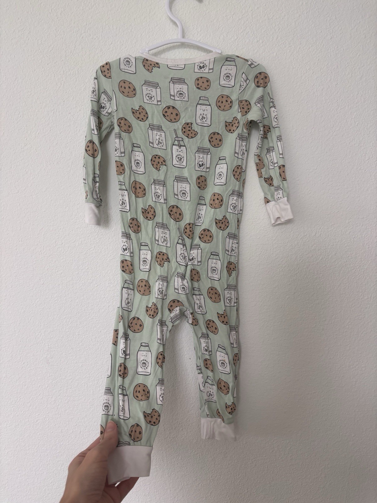 Magnetic Me Milk & Cookies Print Long Sleeve One-Piece Sleeper 9-12 Months