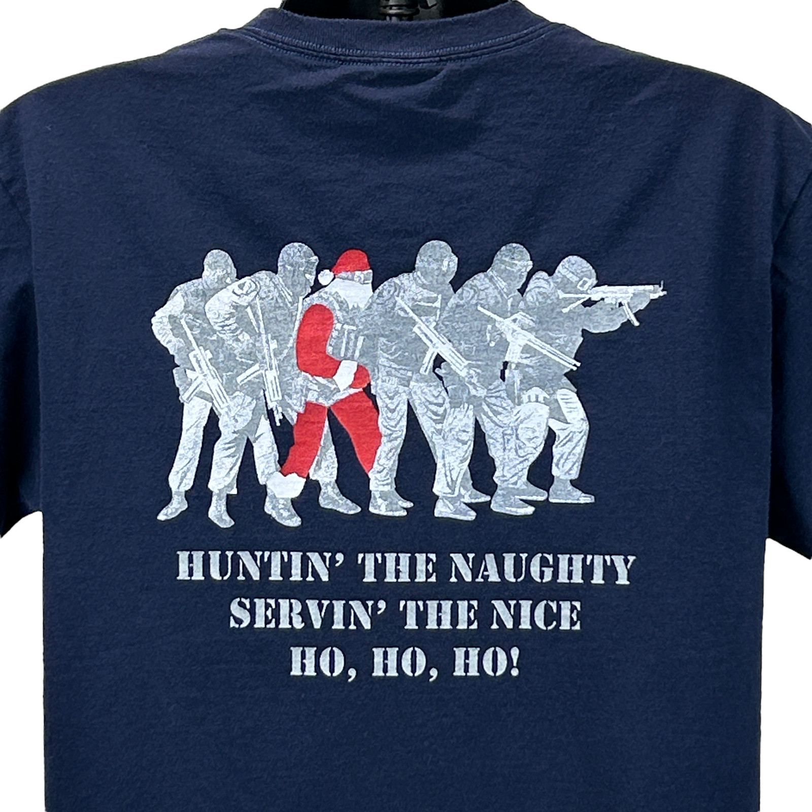Vintage 90s New Jersey Police Christmas Toy Drive T Shirt Blue SRT Tee L Large