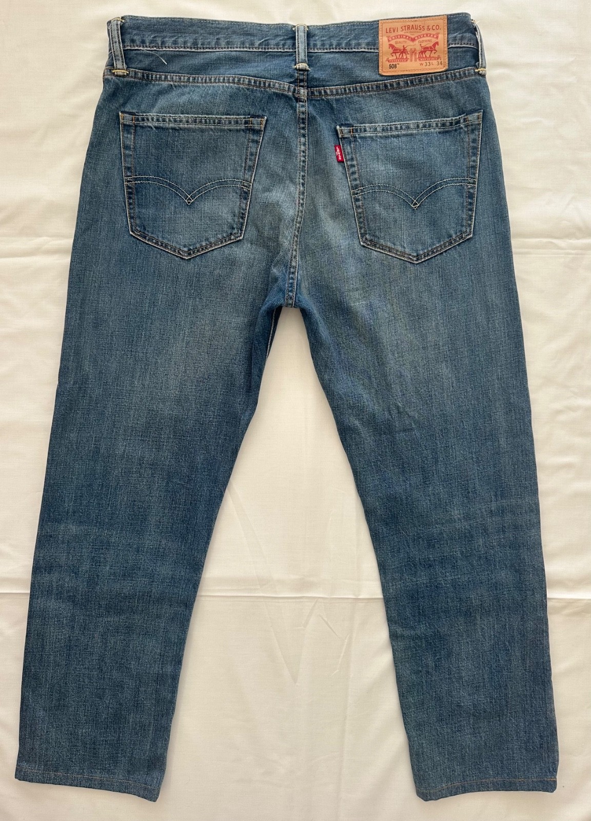 Levi’s 508 Men’s Classic Straight Leg Jeans Blue Denim Size W33 L34