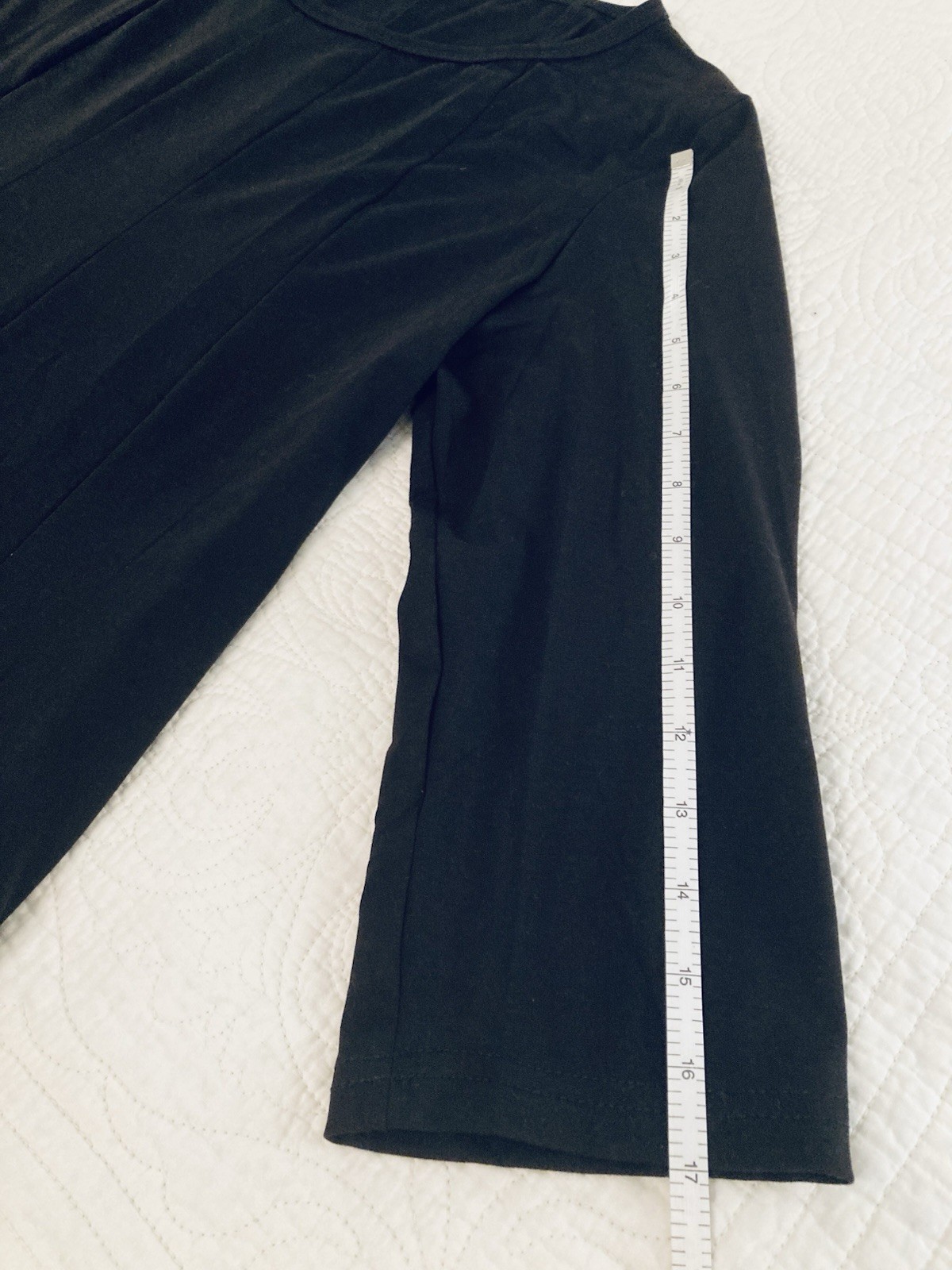 XXL long black dress, pockets, 95% Rayon, 5% Spandex, 3/4 sleeves
