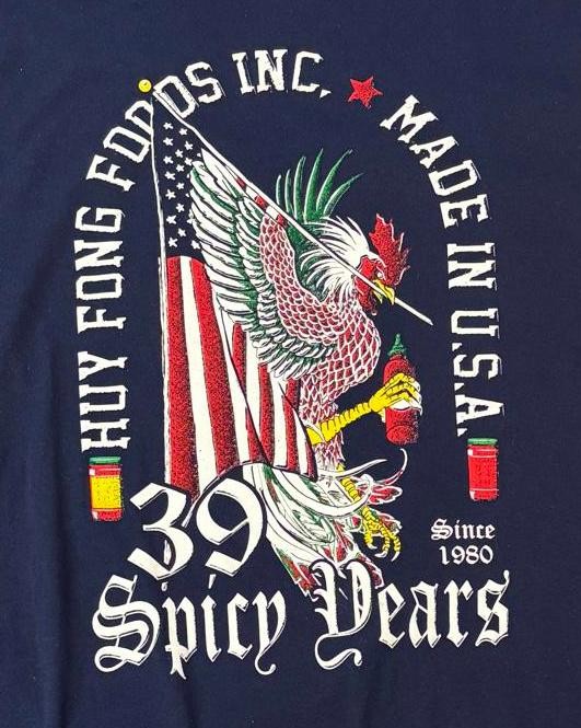 Huy Fong Foods Tshirt Sriracha Rooster Sauce Employee Tee XL