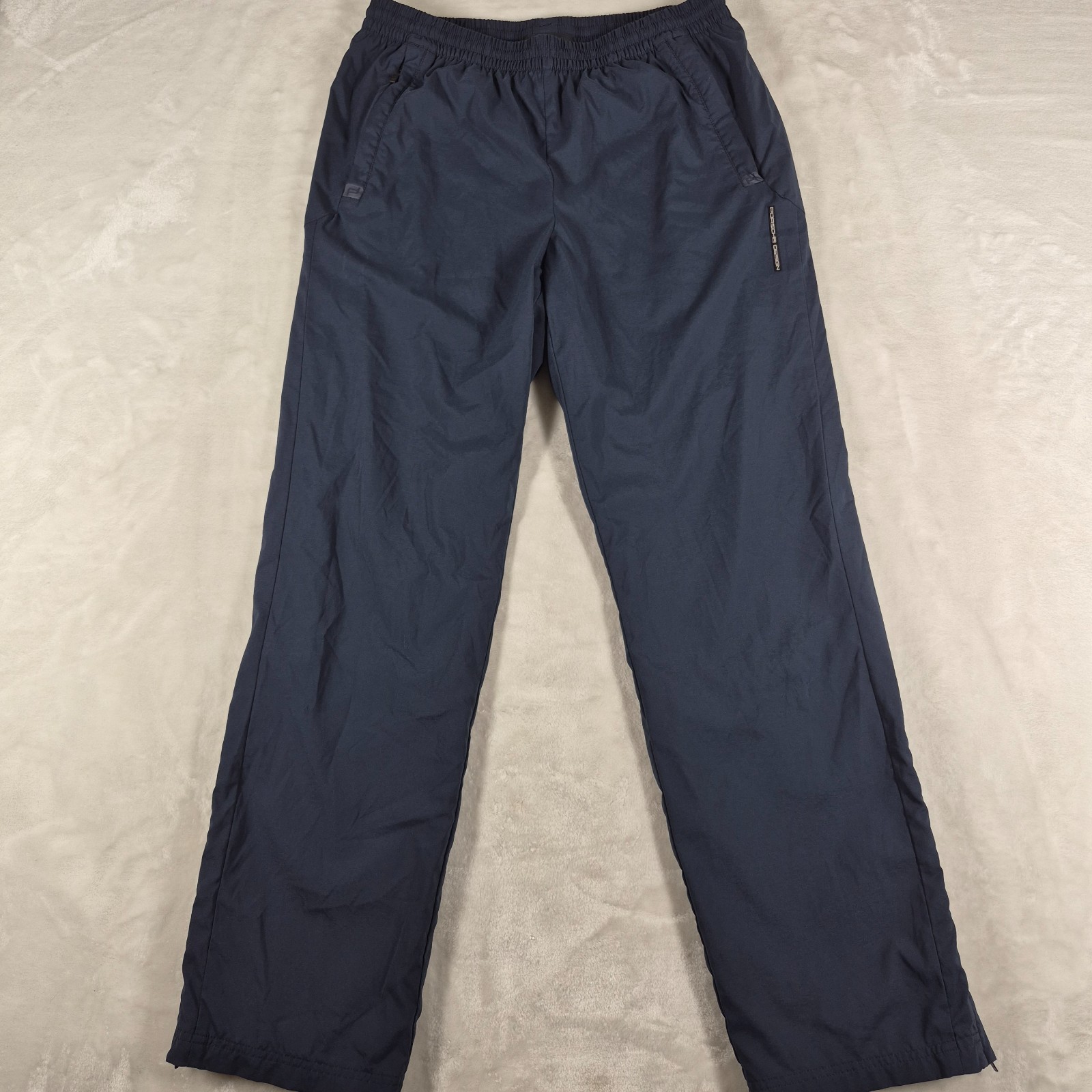 Porsche Design Sport x Adidas Track Pants Men’s Large Blue Mesh Lined Ankle Zip