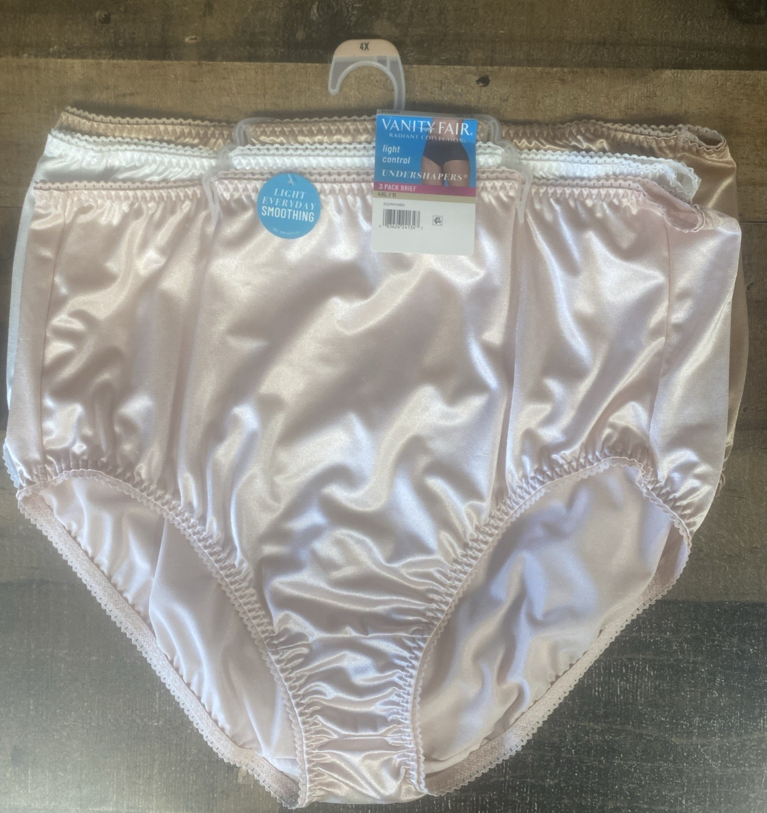 Vanity Fair Radiant Collection Light Control Undershapers 3 Pk Briefs 4XL/11 New