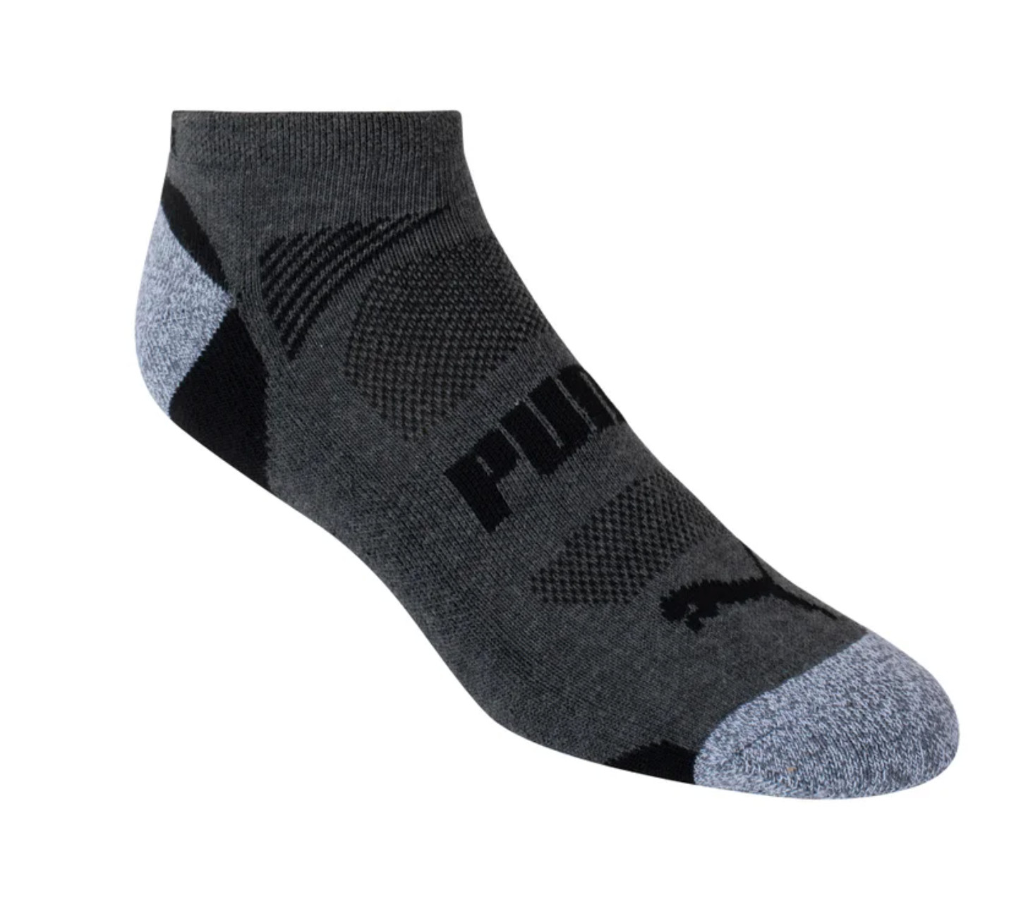 Puma Men’s athletic ankle socks (Grey)