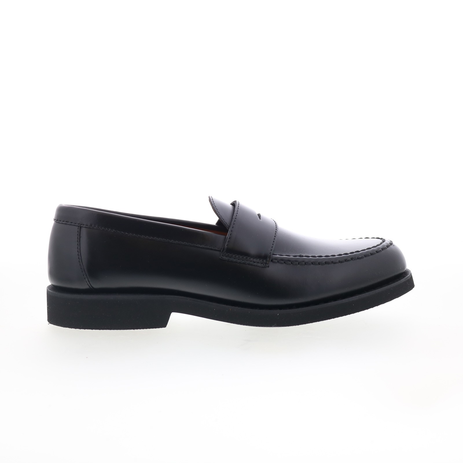 Sebago Ryan Brushed PO Mens Black Leather Loafers & Slip Ons Penny Shoes