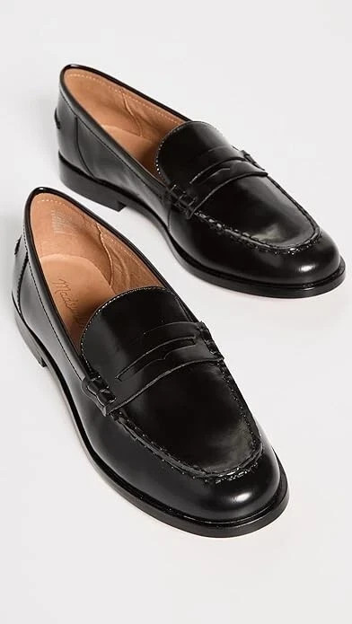 Women’s Madewell Penny Loafer In Leather True Black New Retail $148 SELECT SIZE
