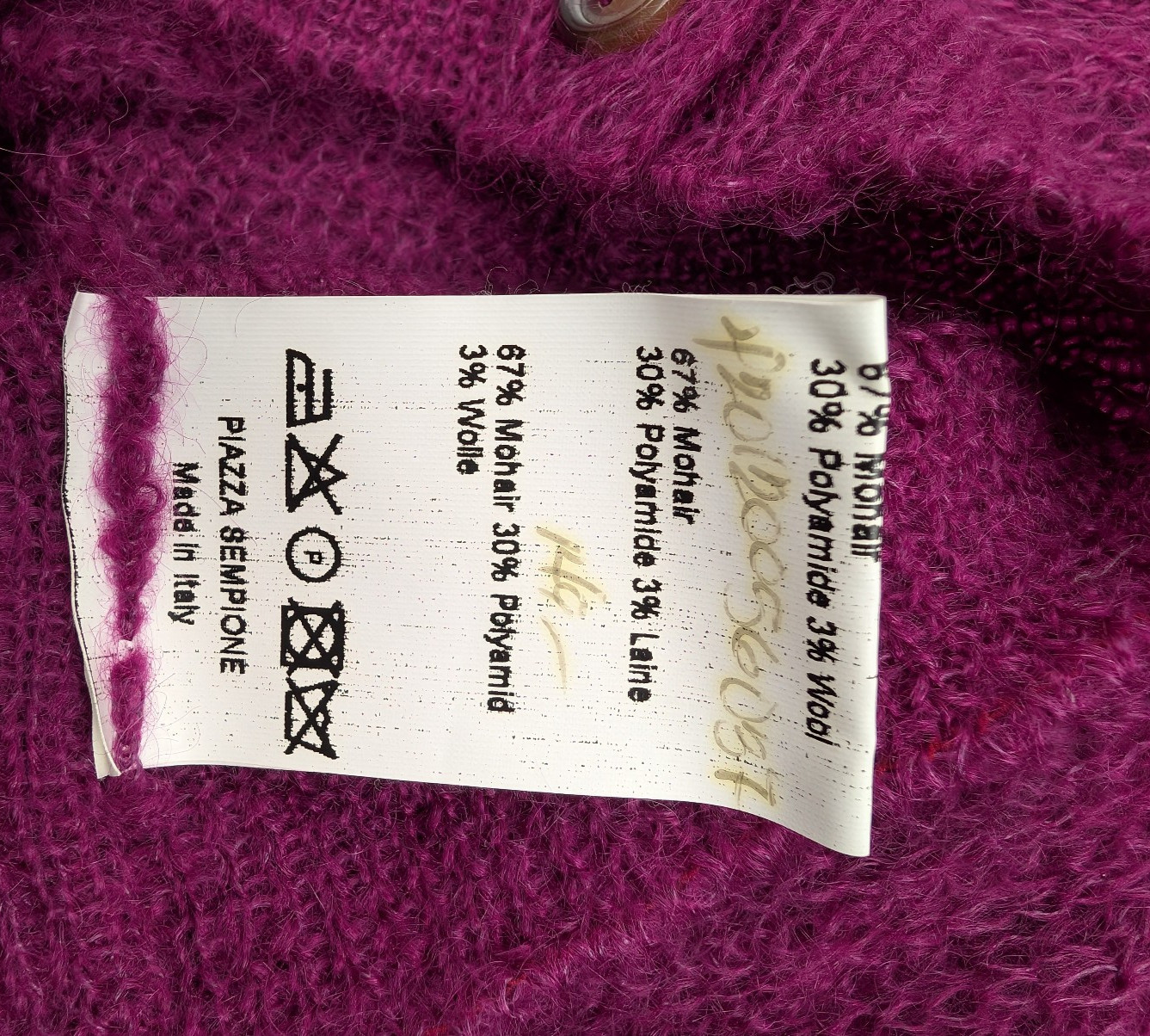Piazza Sempione Mohair Sweater Womens IT42 US Medium Cardigan Italy Old Money