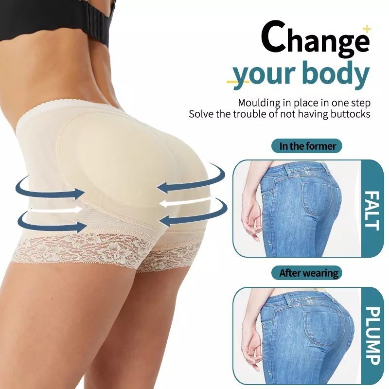 Fajas Colombianas Shaper Padded Shorts Levanta Cola Butt Lifter Push Up Panties