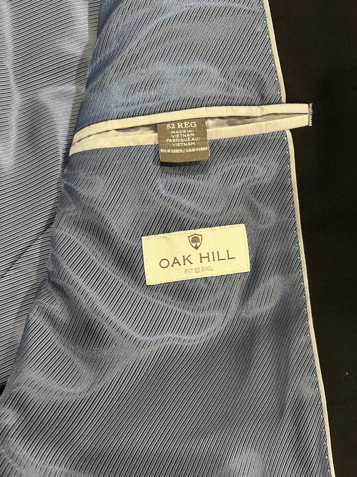 Oak Hill Perfect Fit Jacket-Relaxer Suit Jacket 52R Black & Pants 48W 30L