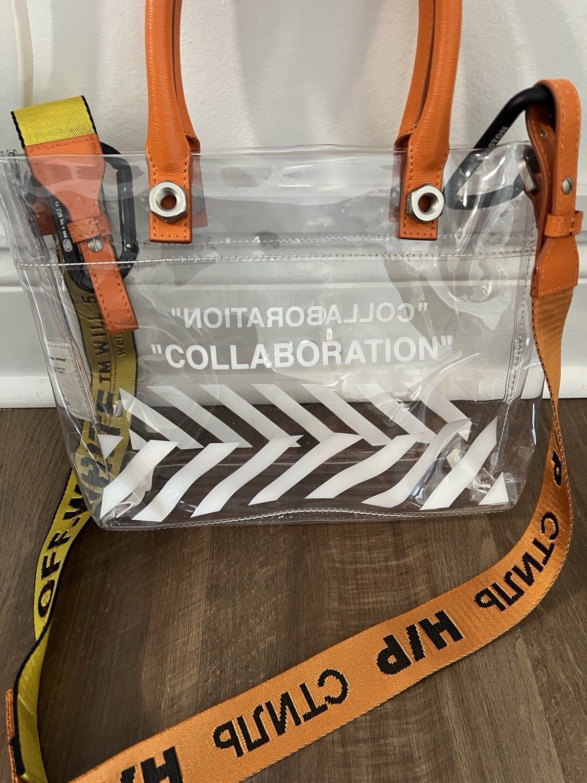 Off-White X Heron Preston “Collaboration” PVC Handle Handbag