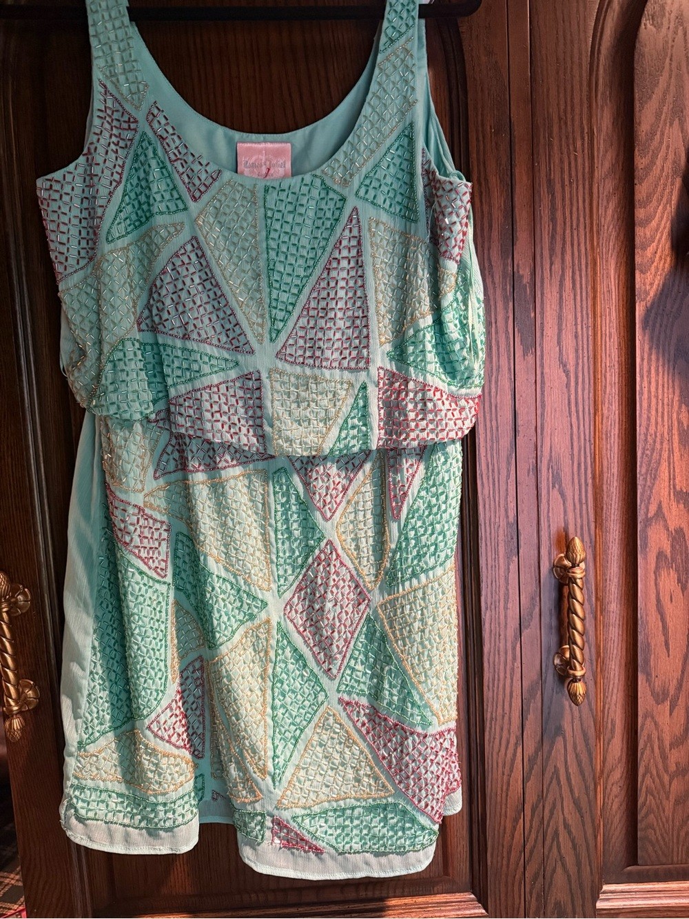 Romeo & Juliet Beaded Chiffon Mini Dress Resort