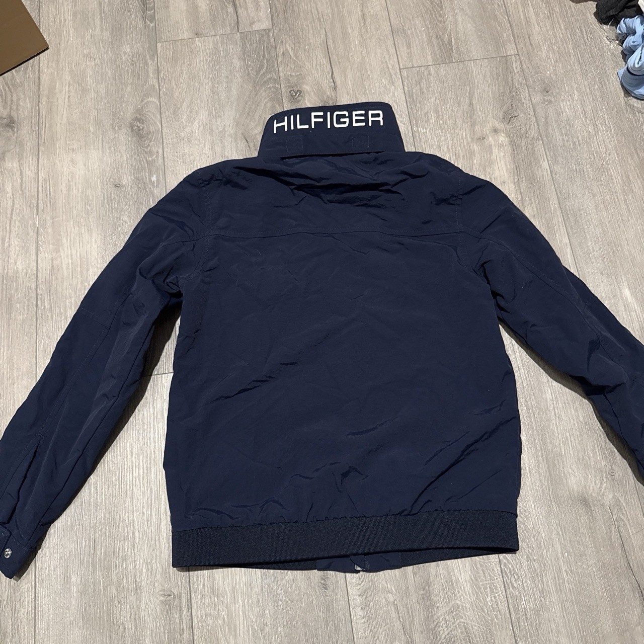 Tommy Hilfiger Boys Full Zip Basic Jacket Navy L/G 12-14 Polyester Logo