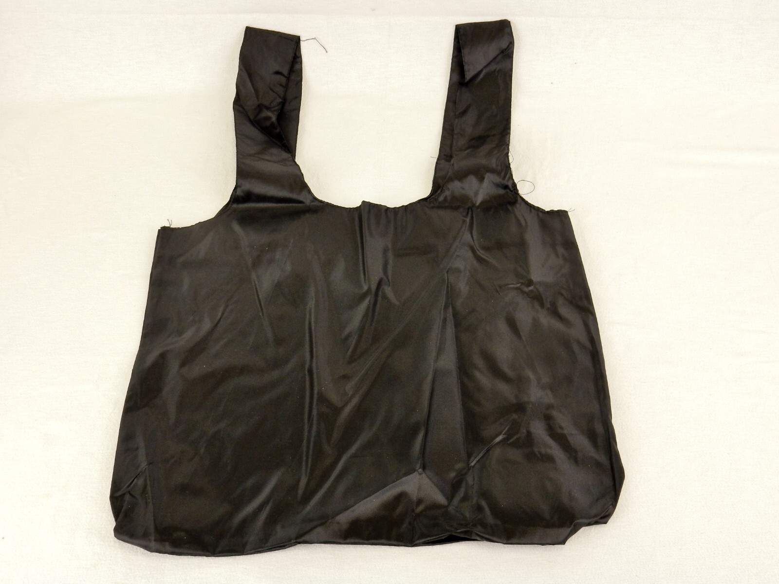 Lightweight Nylon Open Shopping Tote, Solid Black, 16″ x 14″, PLT#21/22/23