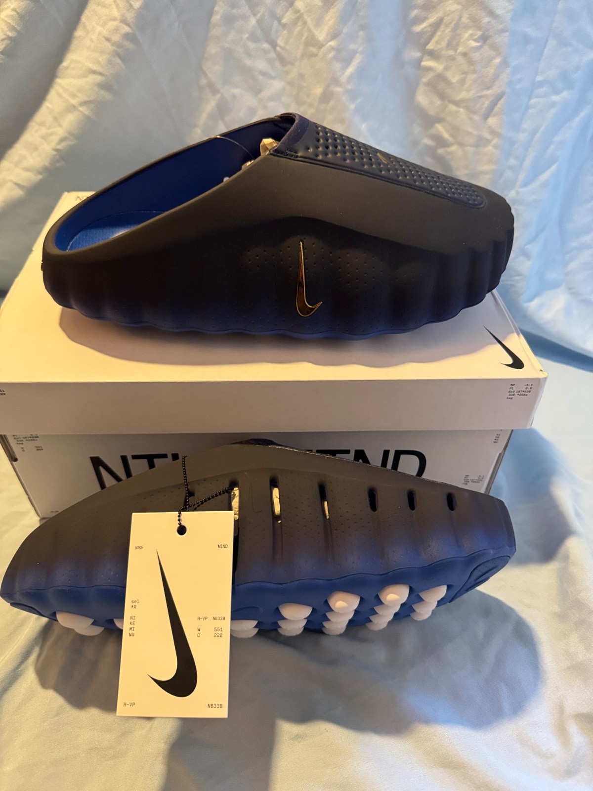 nike mind 001 slide size 11 blackened blue