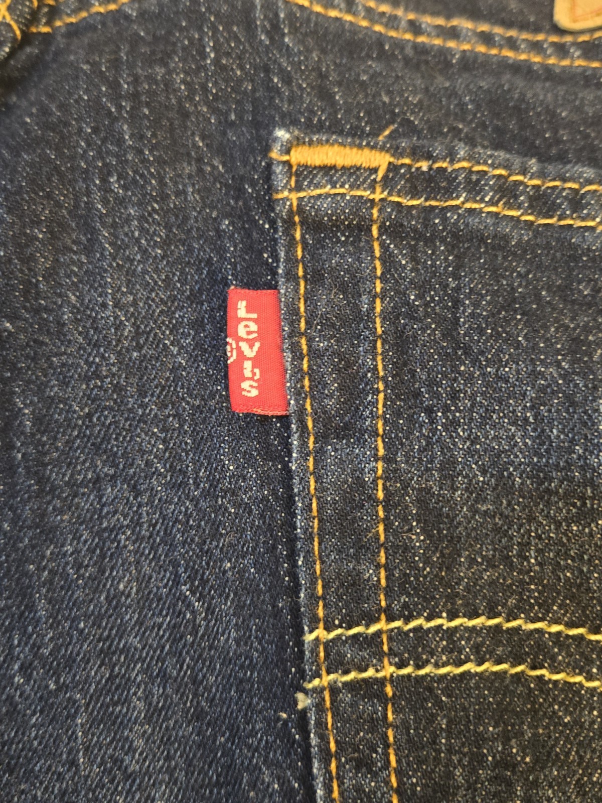 Levi’s 505 Regular Fit Jeans Men’s 32×32 Dark Wash Straight Leg Denim Red Tab