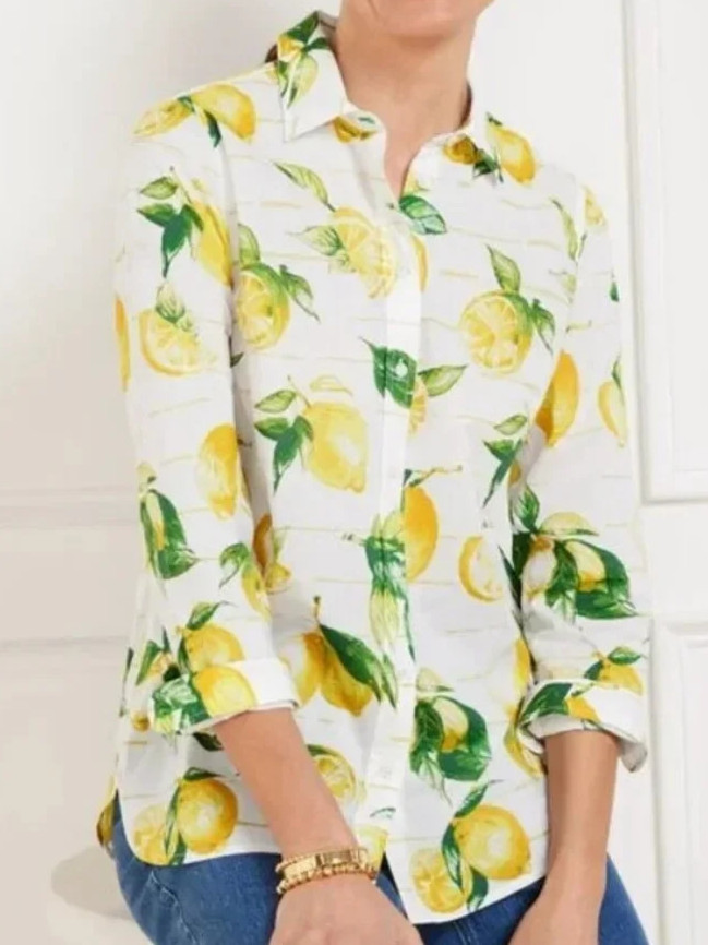 NWT $100 TALBOTS LUSCIOUS LEMON MODERN CLASSIC BLOUSE SIZE 3X