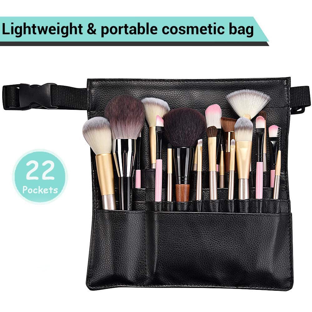 Comicfs Makeup Brush Bag 22 Pockets 9.8 x 10.4 inches, Middle (9.8×10.4inch)