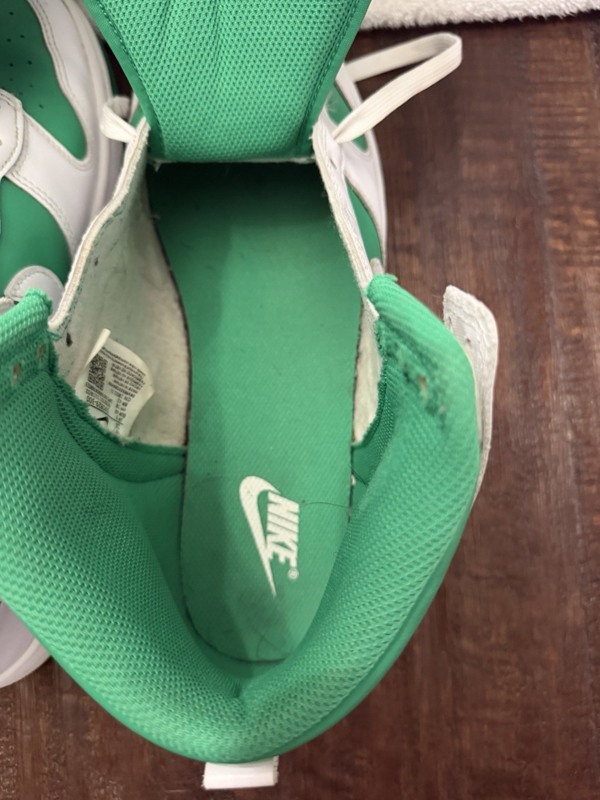 Size 10 – Nike Dunk High White Stadium Green