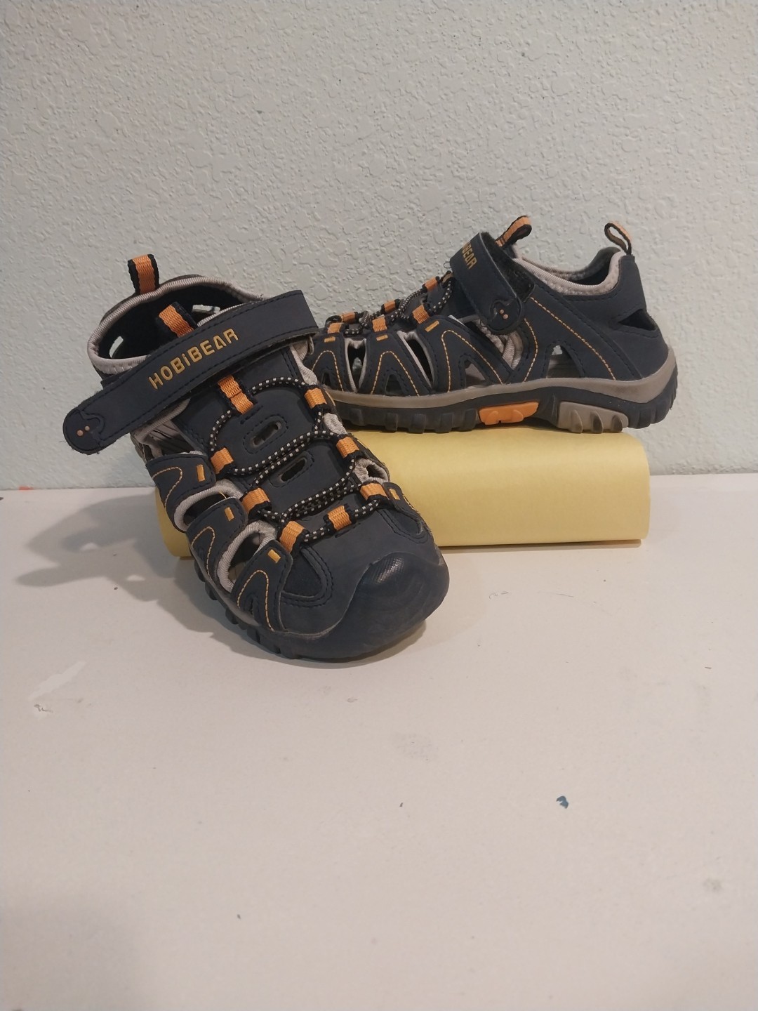 HOBIBEAR Youth Boys Outdoor Closed-Toe Sport Sandals Navy US 1.5