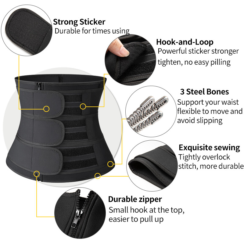 Men’s Sweat Sauna Body Shaper Waist Trainer Weight Loss Neoprene Corset Cincher