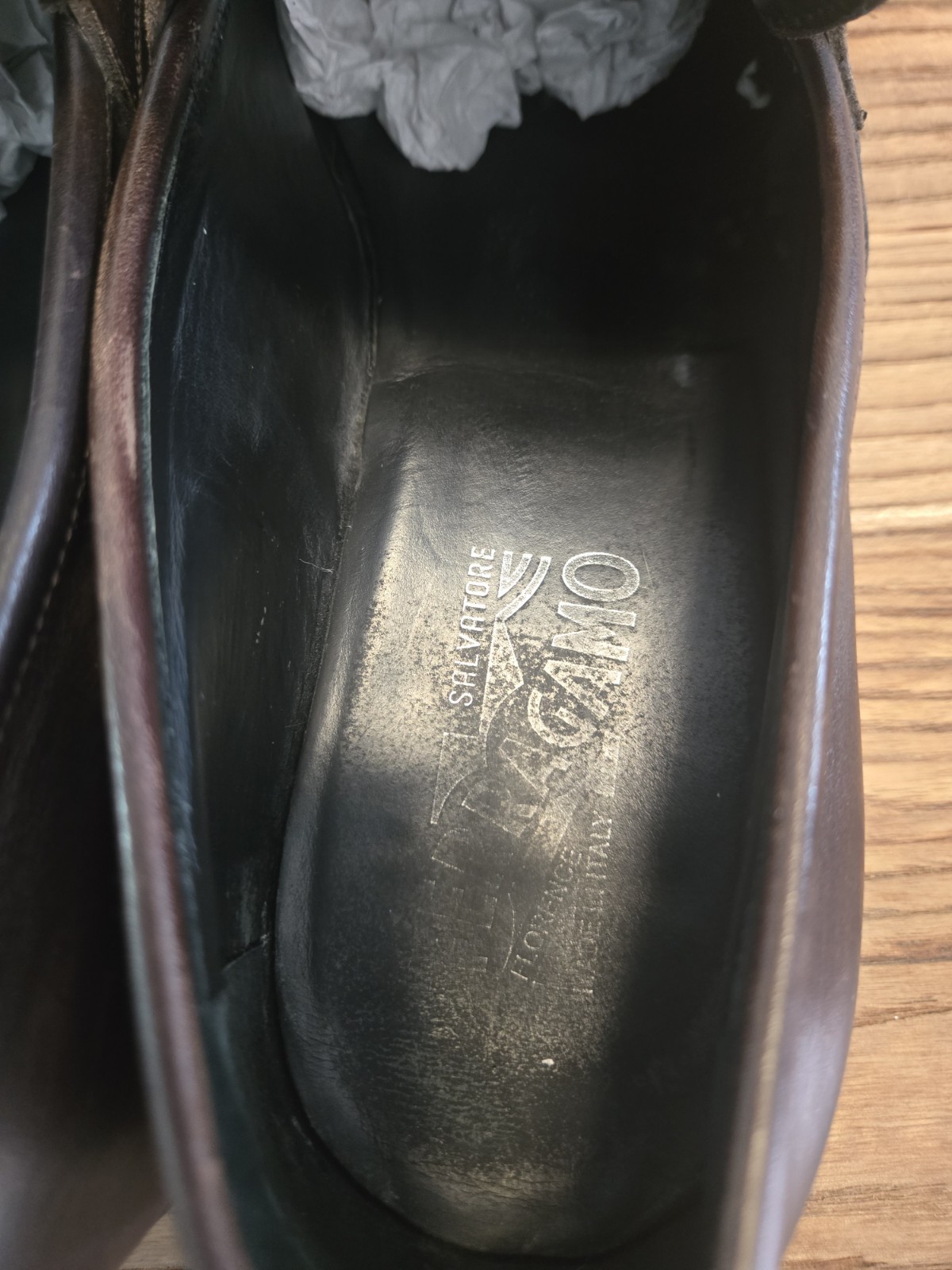 Ferragamo Dark Brown Penny Loafers 12 D