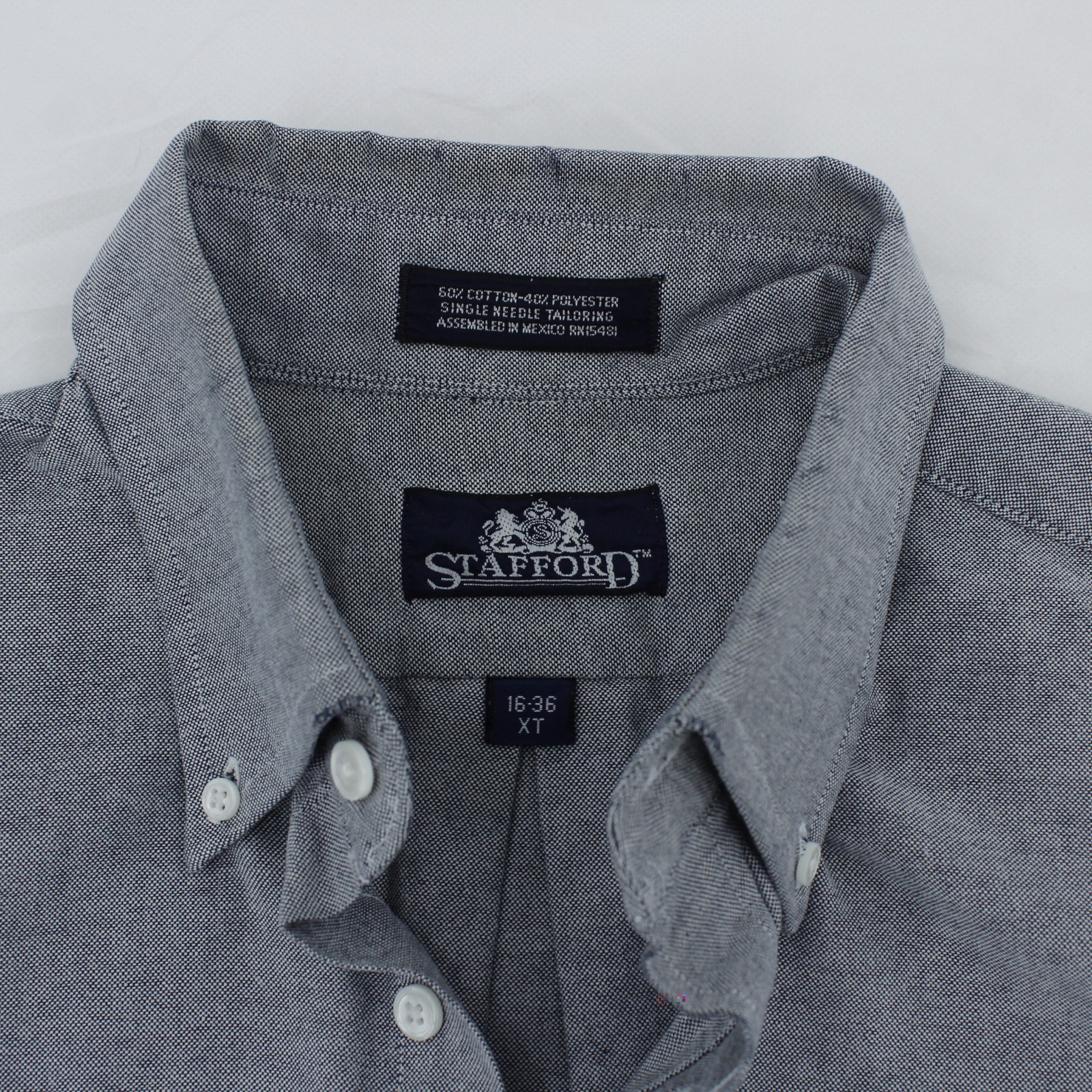 Stafford Oxford Shirt – Heather Gray – Classic Fit / Button-Down Size XL