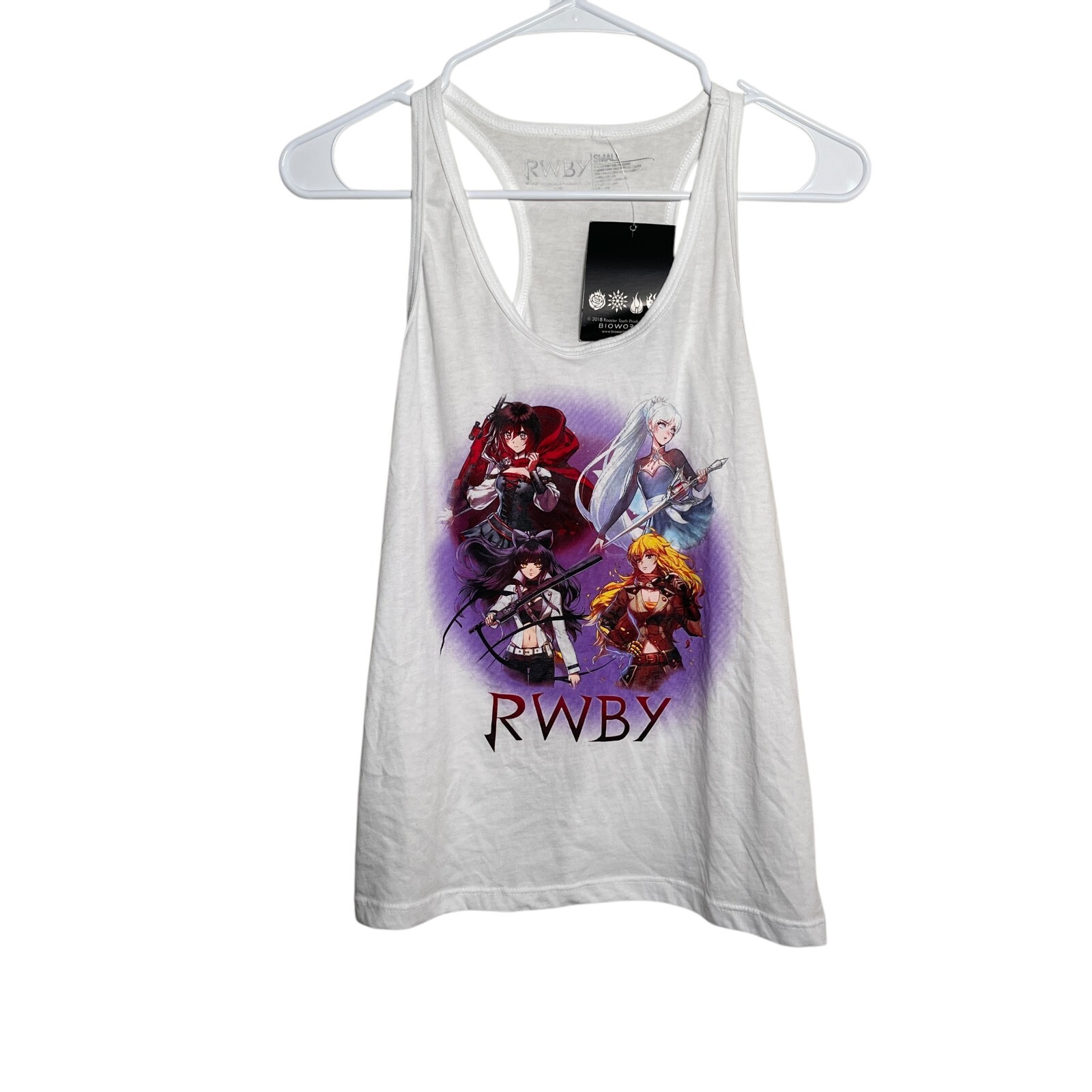 RWBY Tank Top Women’s Small Anime Graphic Printed Sleeveless Racerback Shirt NWT