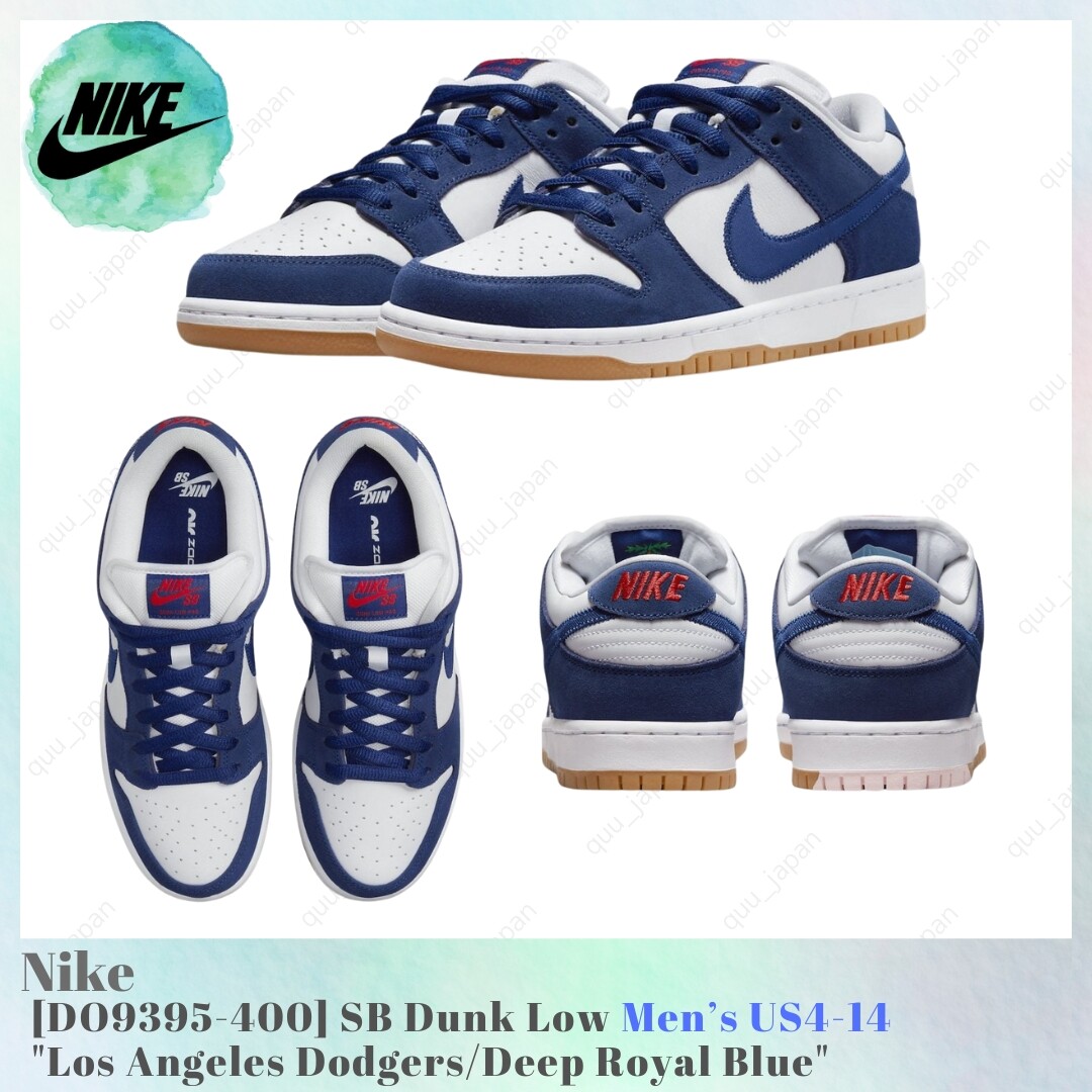 Nike SB Dunk Low Los Angeles Dodgers / Deep Royal Blue DO9395-400 Men’s US4-14