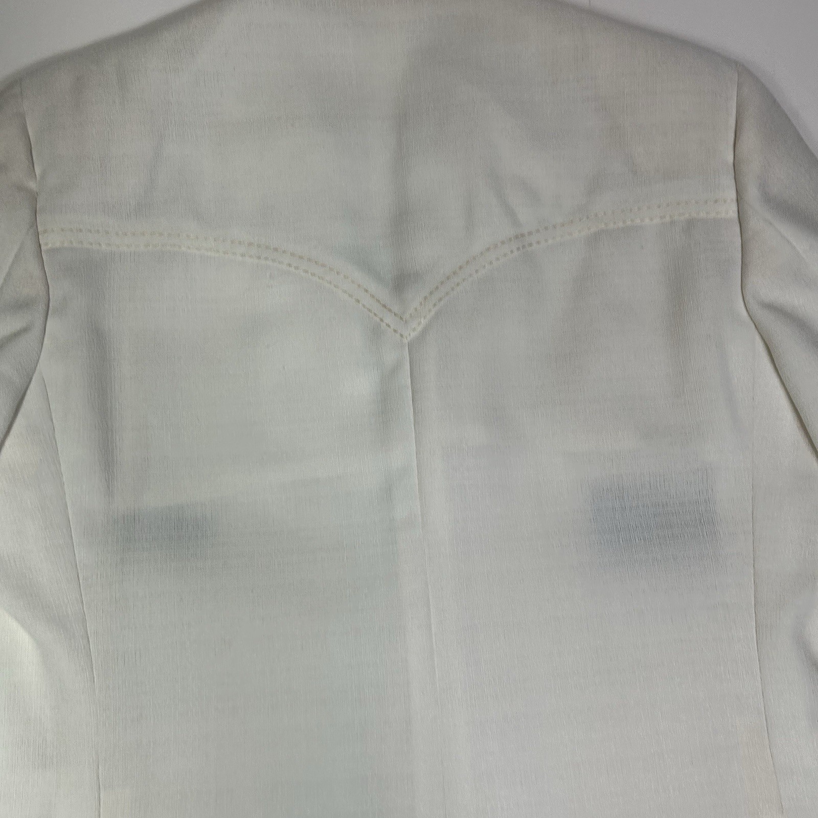 Vtg Sheplers The Plainsman Western Blazer Jacket Men White Cowboy Sz 42R Flaw