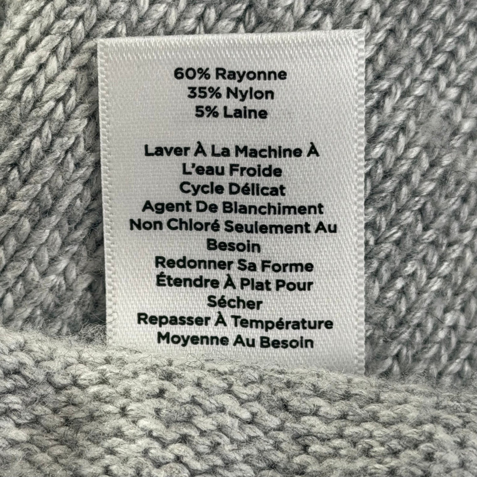 Talbots Poncho Sweater Womens M Gray Cable Knit Mock Neck Oversized Cottagcore