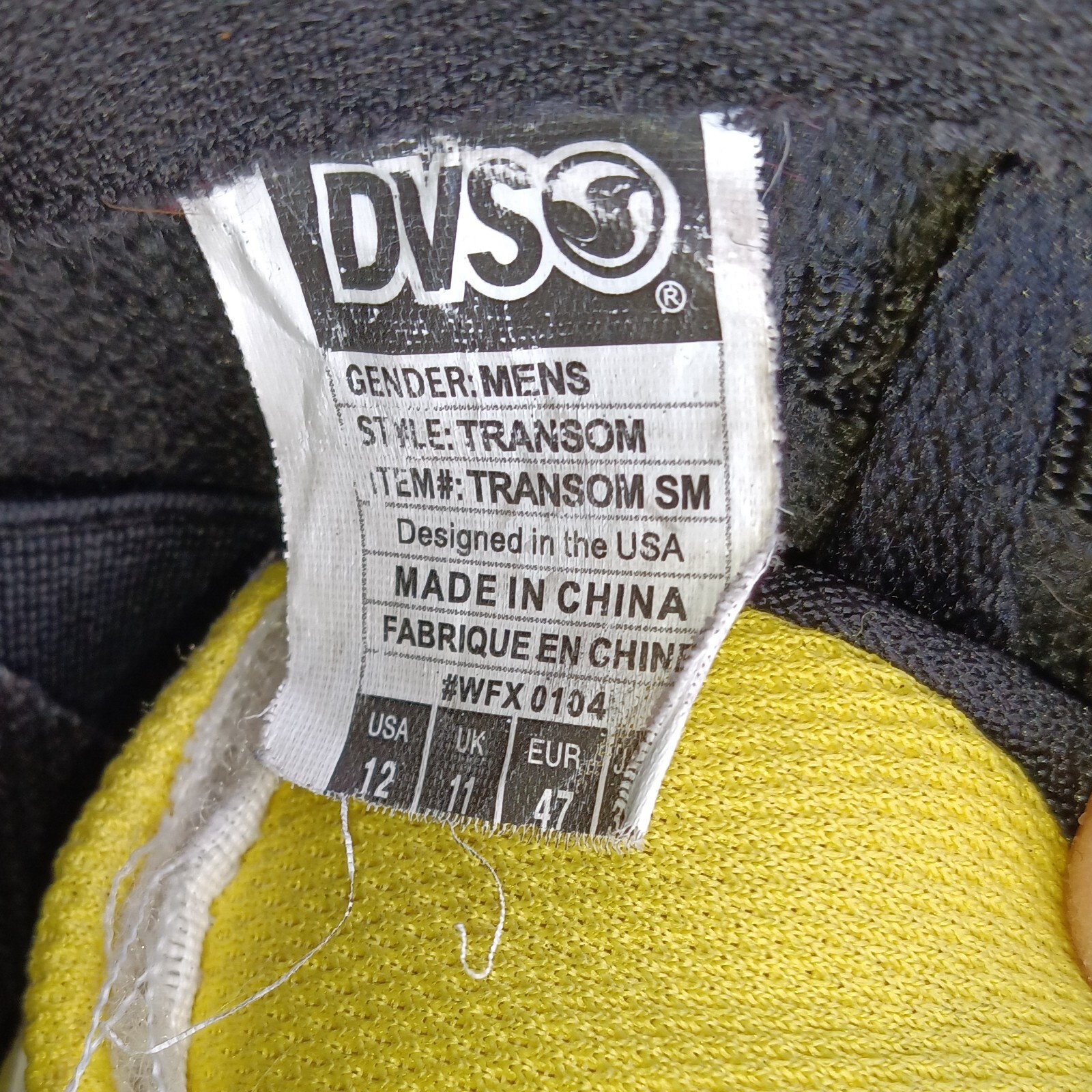 DVS Transom Skateboard Sneakers Men’s Size 12 Black/White Retro