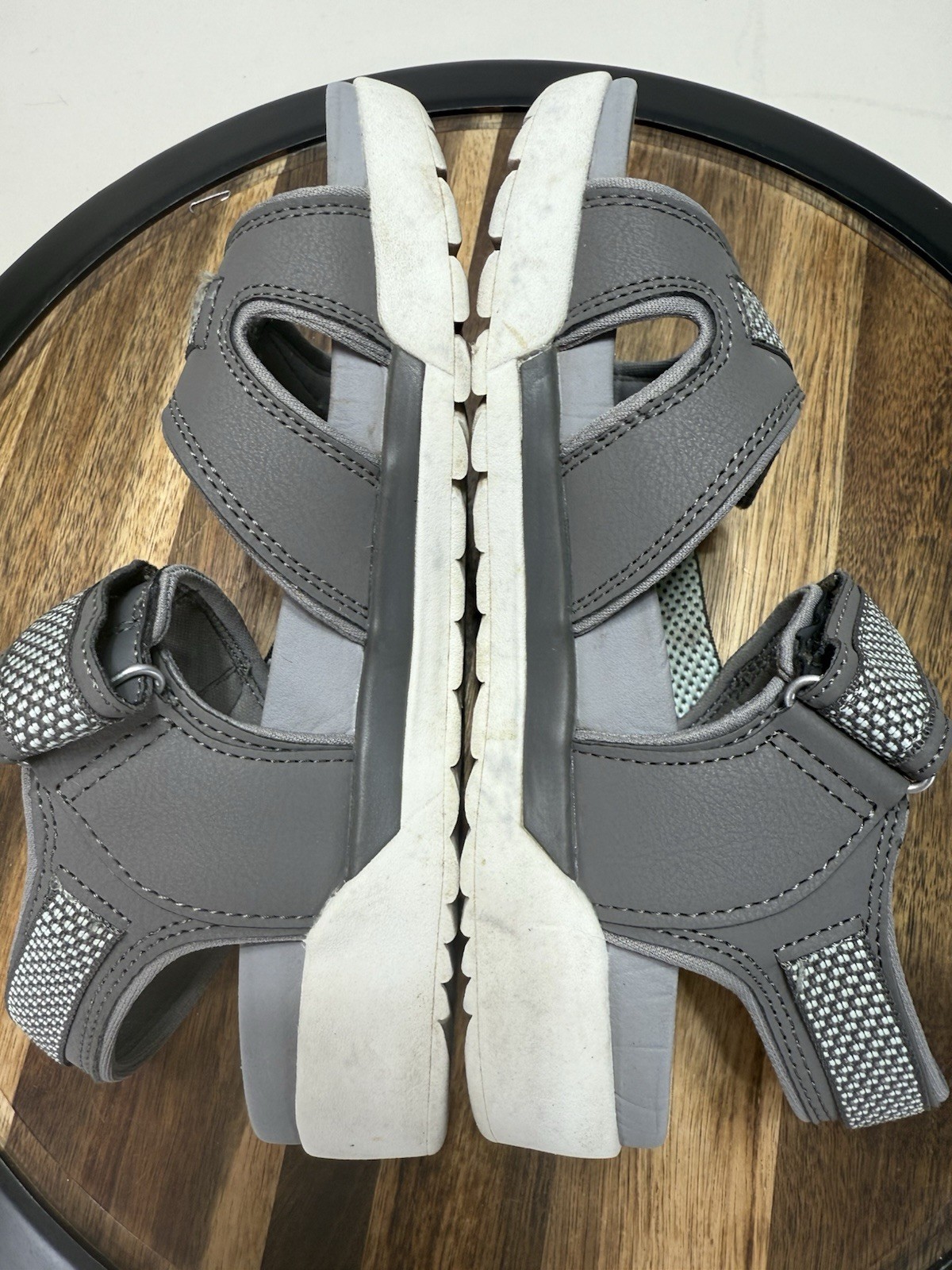 Ryka Women’s Size 6.5 W Elastic Gore Sport Sandals Rosline Charcoal