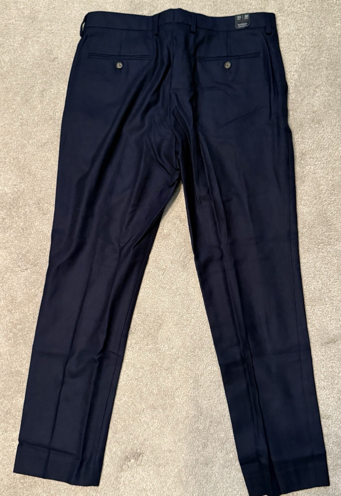 Men’s J. Crew Bowery Slim Stretch Dress Pant-33 x 30-Navy-NWT