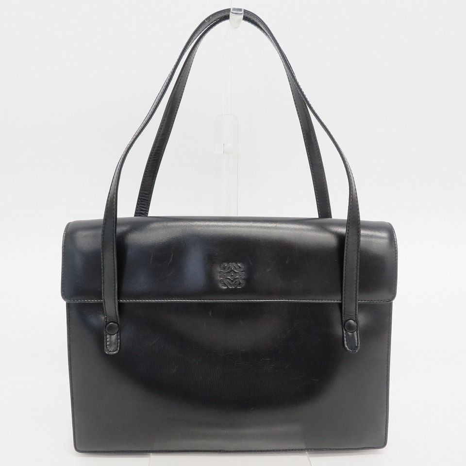 Loewe LOEWE Vintage Anagram Leather Flap Shoulder Bag 864995