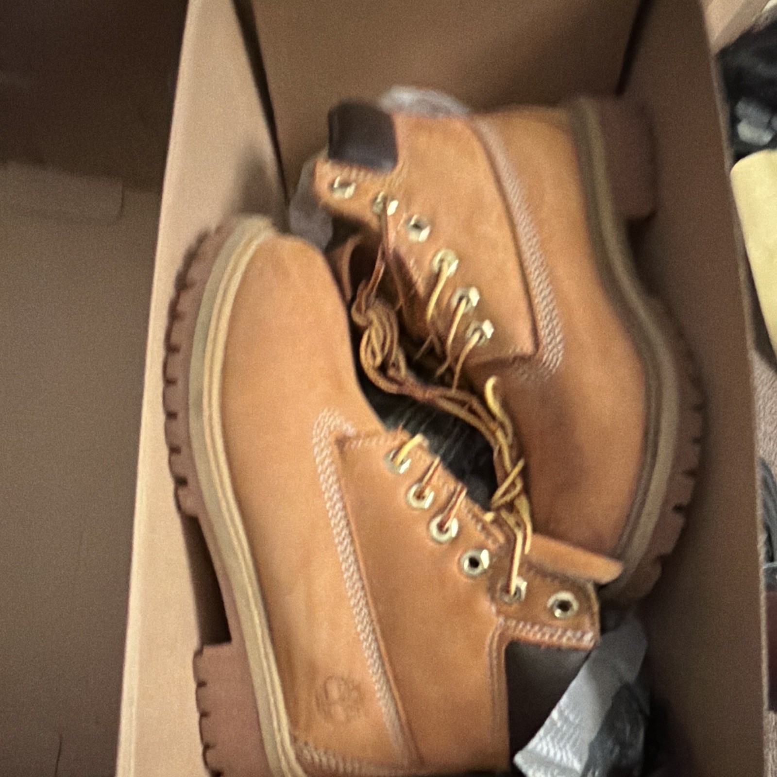 Timberland Premium 6-Inch Waterproof Boot Wheat Nubuck Boys US 1 TB012709