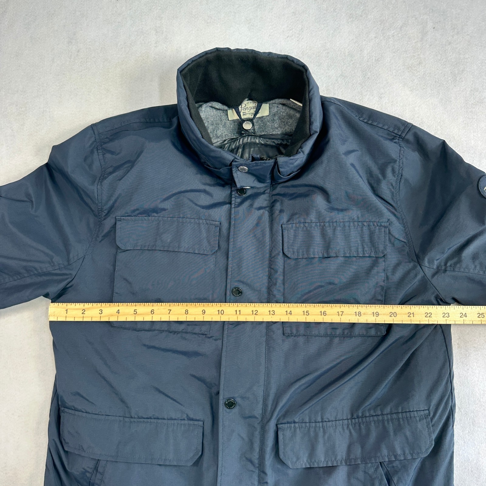 Penguin 2 In 1 Jacket & Detachable Gilet Lining Men’s XL Blue Hood Windbreaker