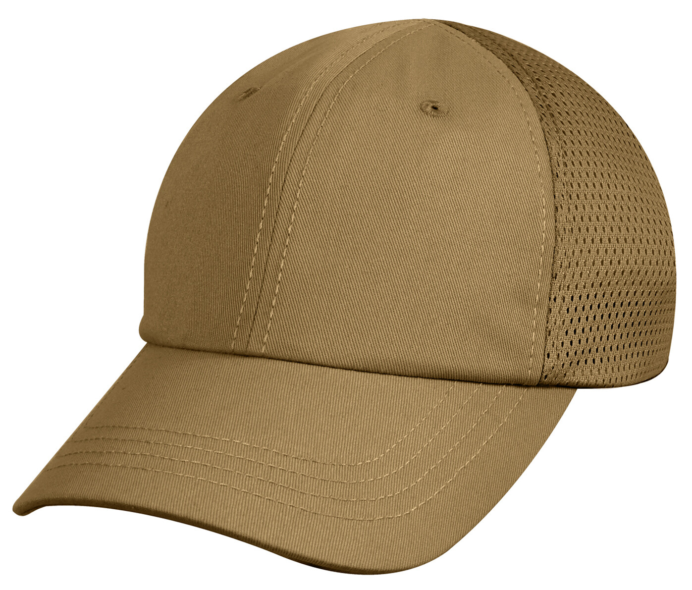 Coyote Brown Mesh Back Tactical Cap Lightweight Adjustable Baseball Hat