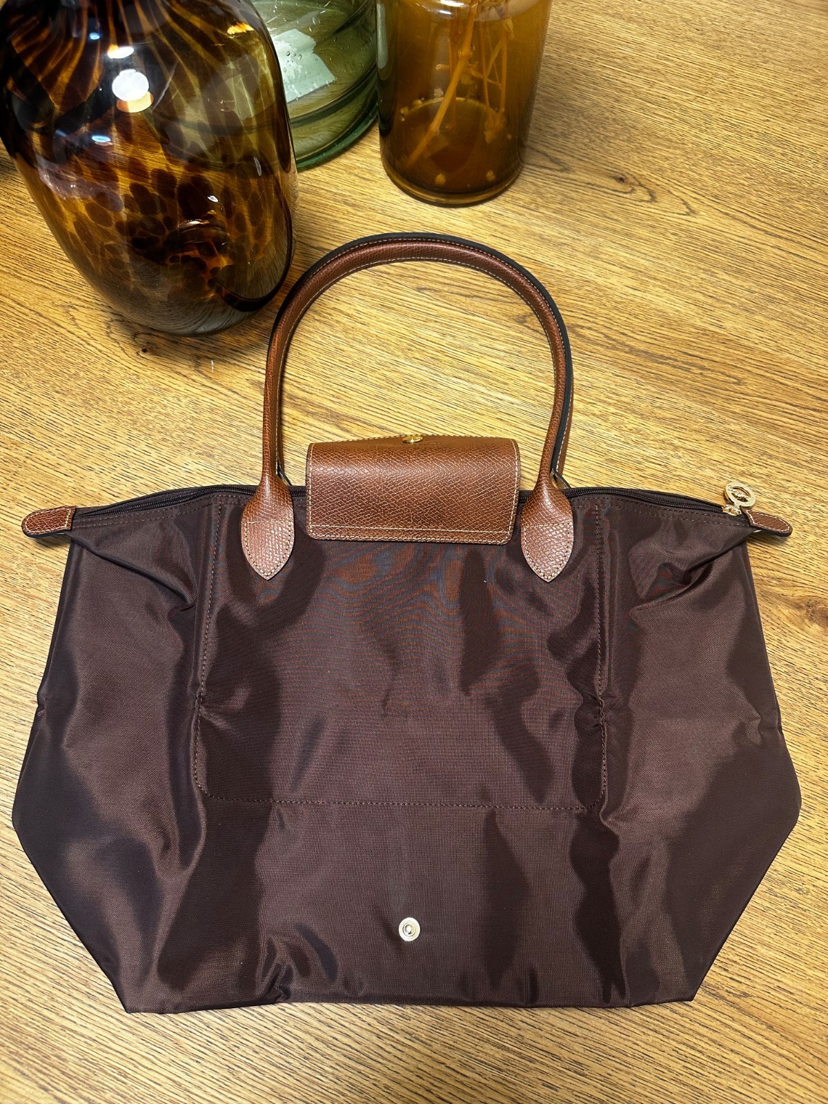 Longchamp Le Pliage Tote Shoulder Bag Large Ebony Brown L1899089P81
