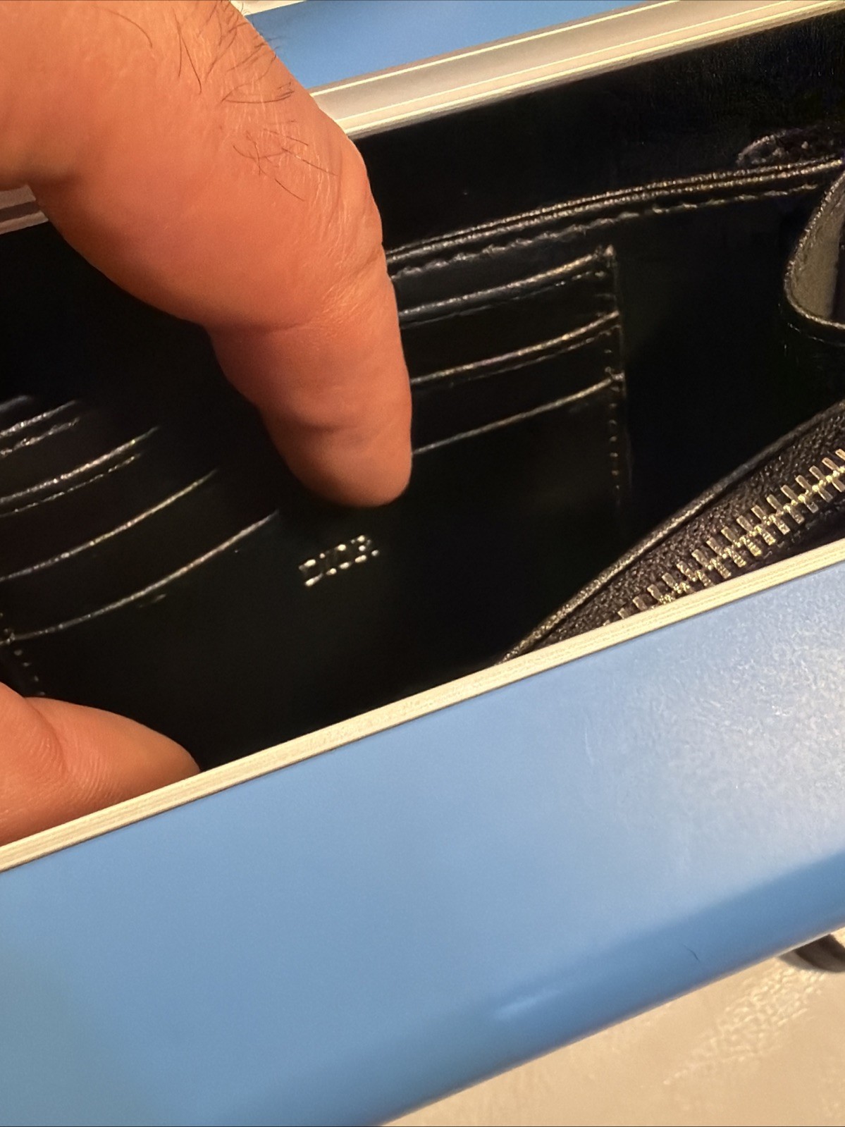 RIMOWA Personal Aluminum Cross-Body Clutch Bag – Blue