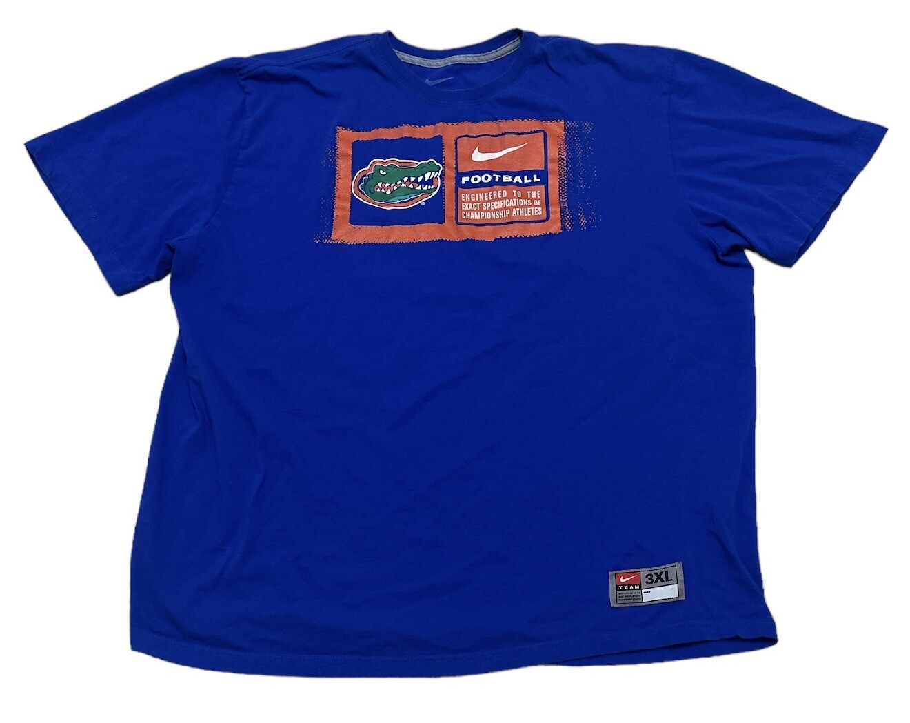 Nike T Shirt Men’s 3XL Blue Orange Florida Gators Football Graphic Tee Casual