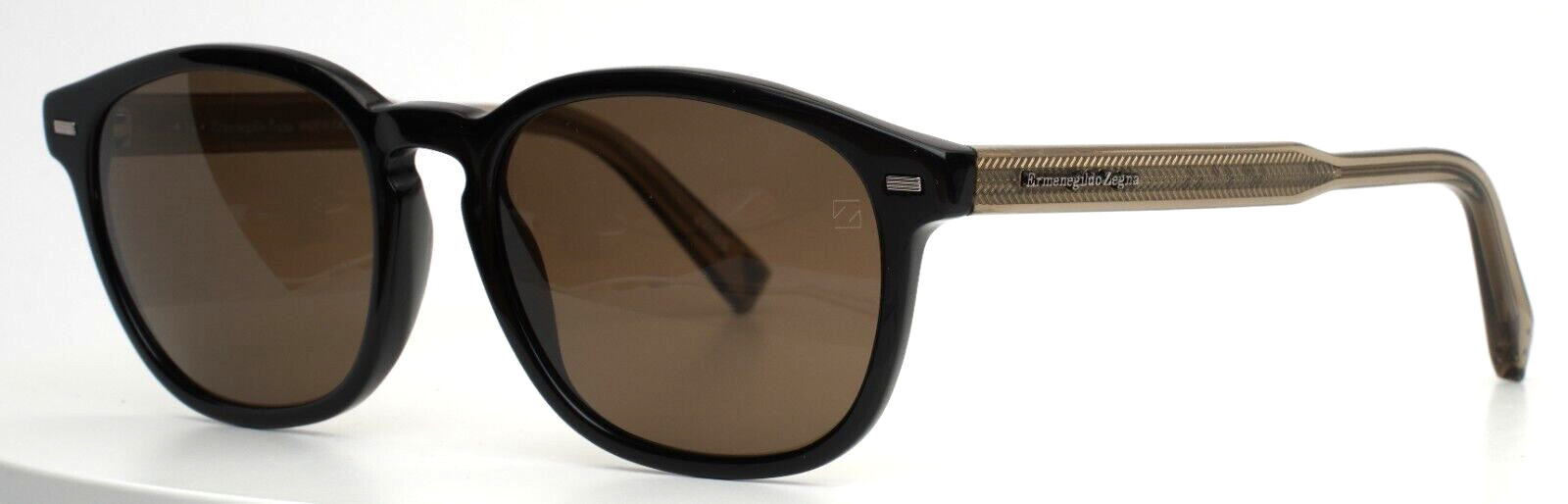 ERMENEGILDO ZEGNA EZ0005 01M Black Mens Polarized Sunglasses 52-18-145 B:43