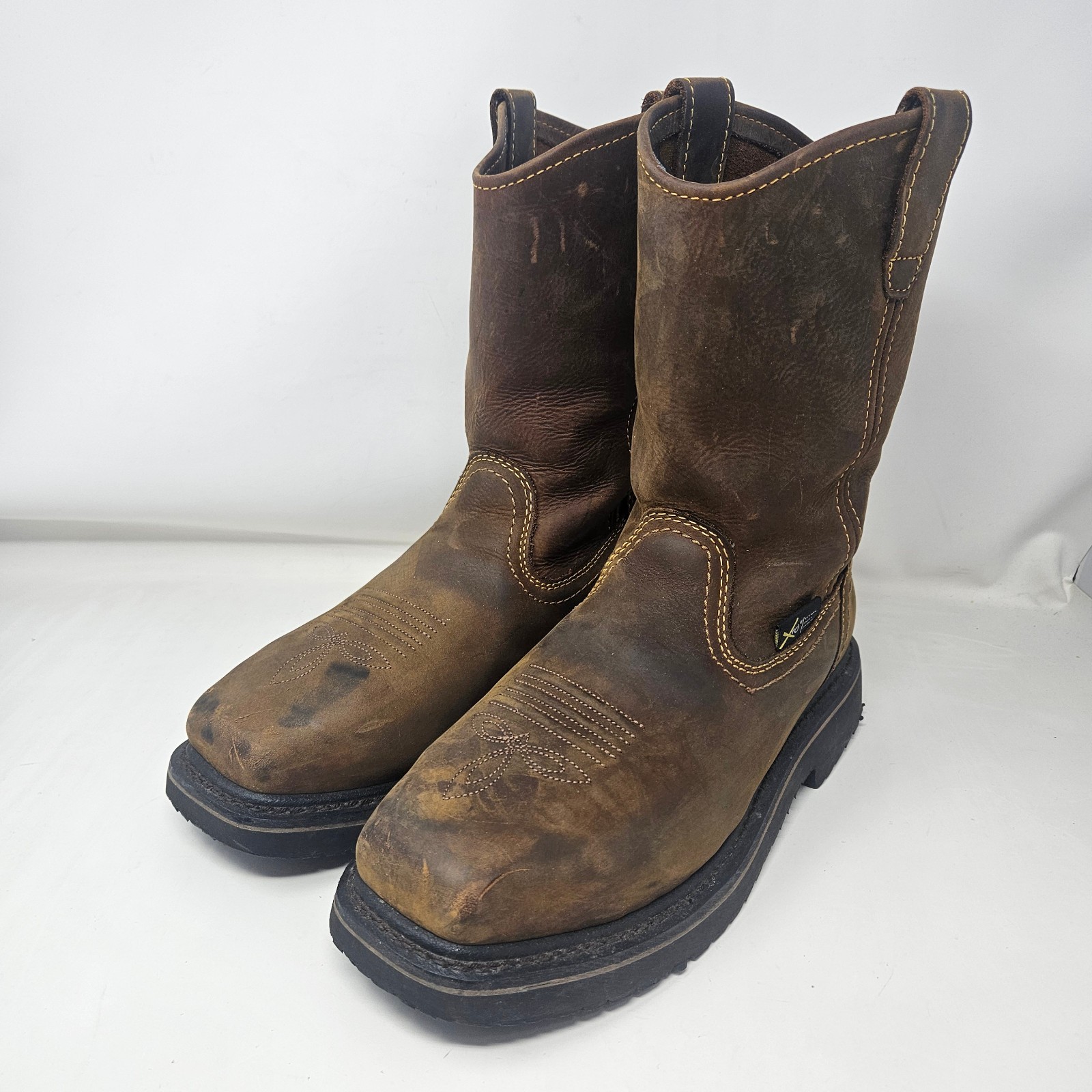 Hytest Ryder Metatarsal Guard Square Steel Toe Wellington Boots Mens Size 8.5 EW