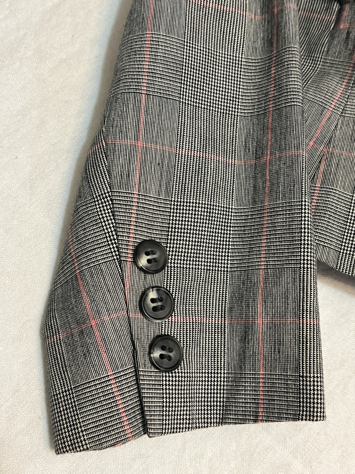 Saks Fifth Avenue Gray Plaid Blazer Women’s Size 6 Japan Tailored Jacket