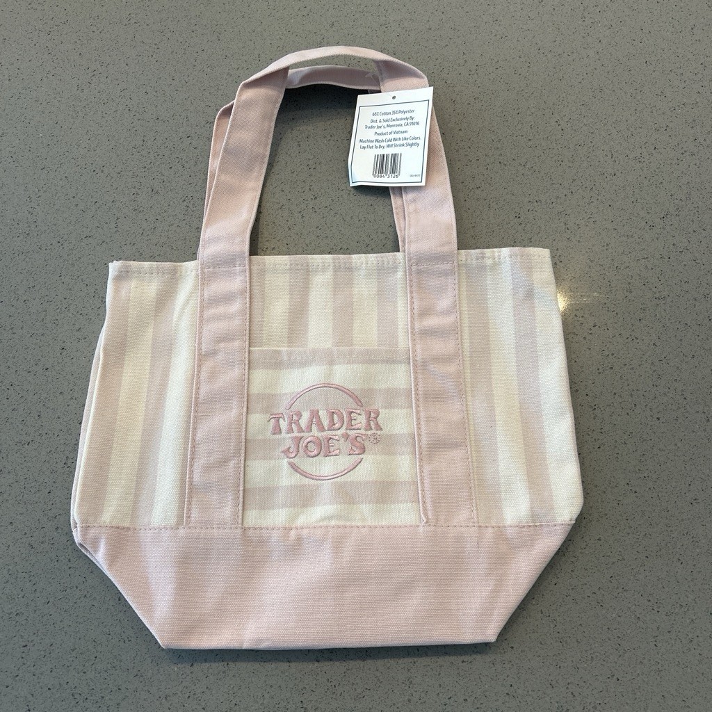 Trader Joe’s Pink Mini Totes Summer Stripes 2026