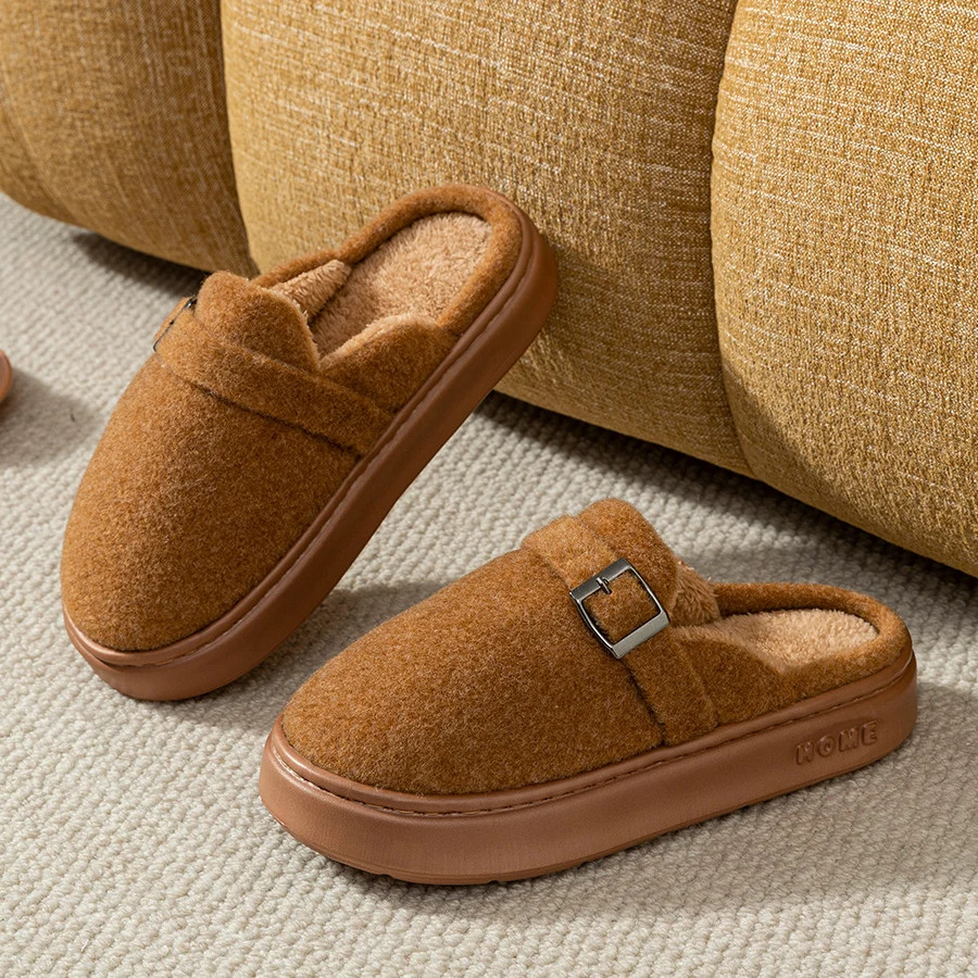 Winter Women’s Indoor Slippers Warm Soft Soled Comfortable Outdoor Non Slip Suit