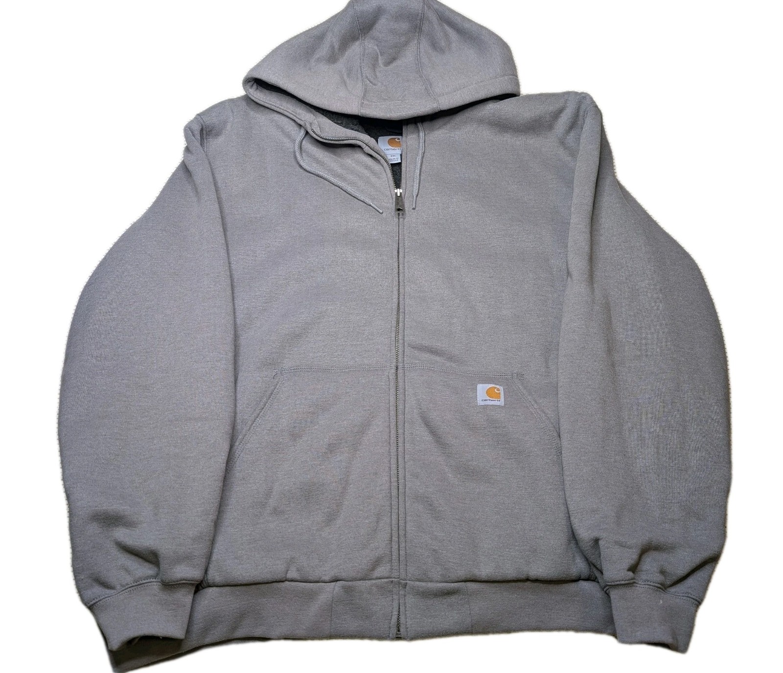 Carhartt Men’s 2 XL Gray Sharpa Lined Heavy Full Zip Hoodie 100072 070