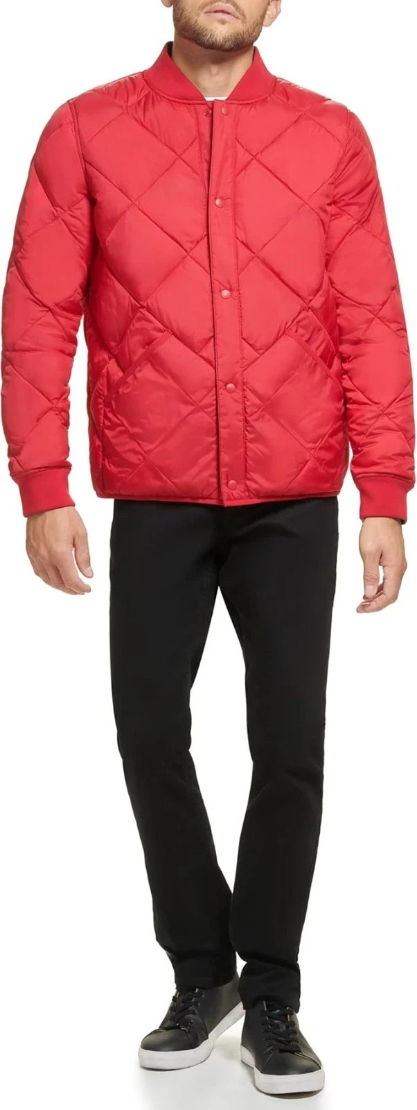 NWT $195 Calvin Klein Mens Size M Reversible Diamond Quilted Jacket CM251940