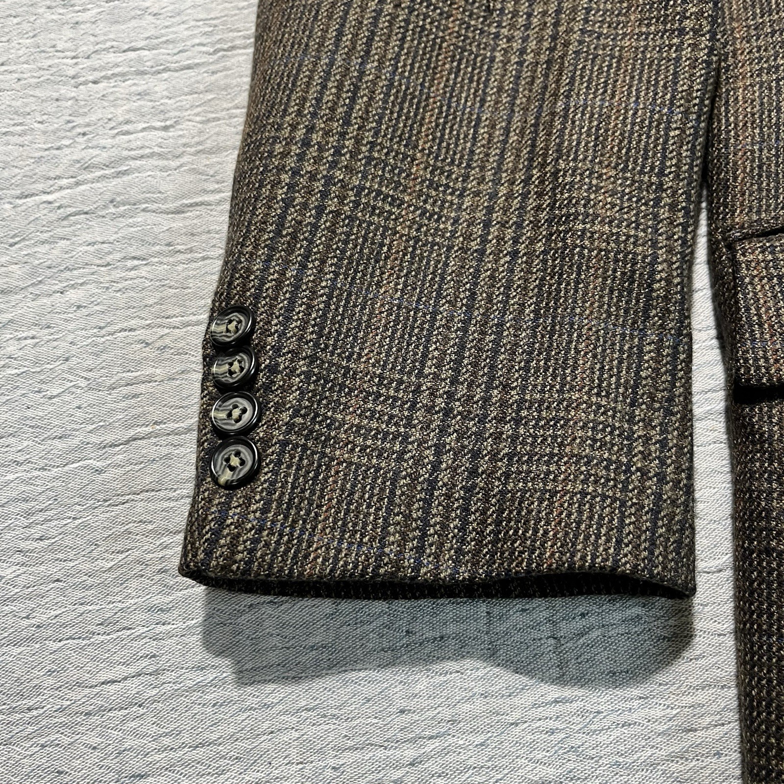 Gianfranco Ruffini 2-Button 100% Lambswool Sport Coat Mens 42-L Houndstooth