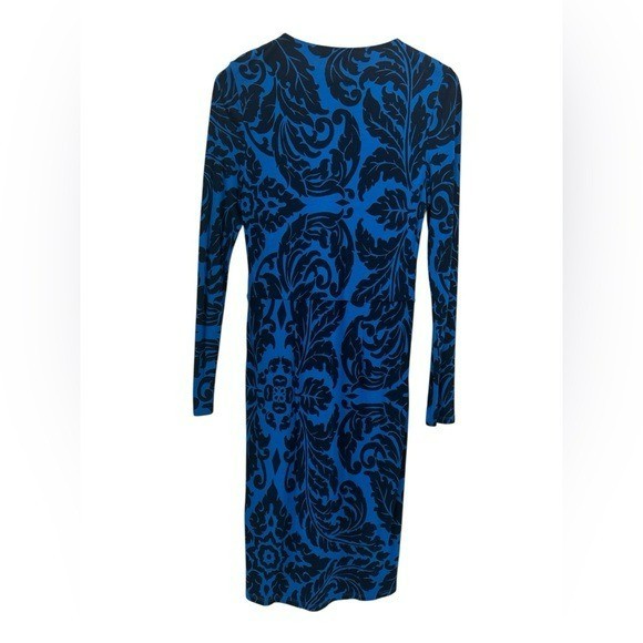 Boden Henrietta Faux Wrap Knee Length Dress in Shades of Blue – Size 8