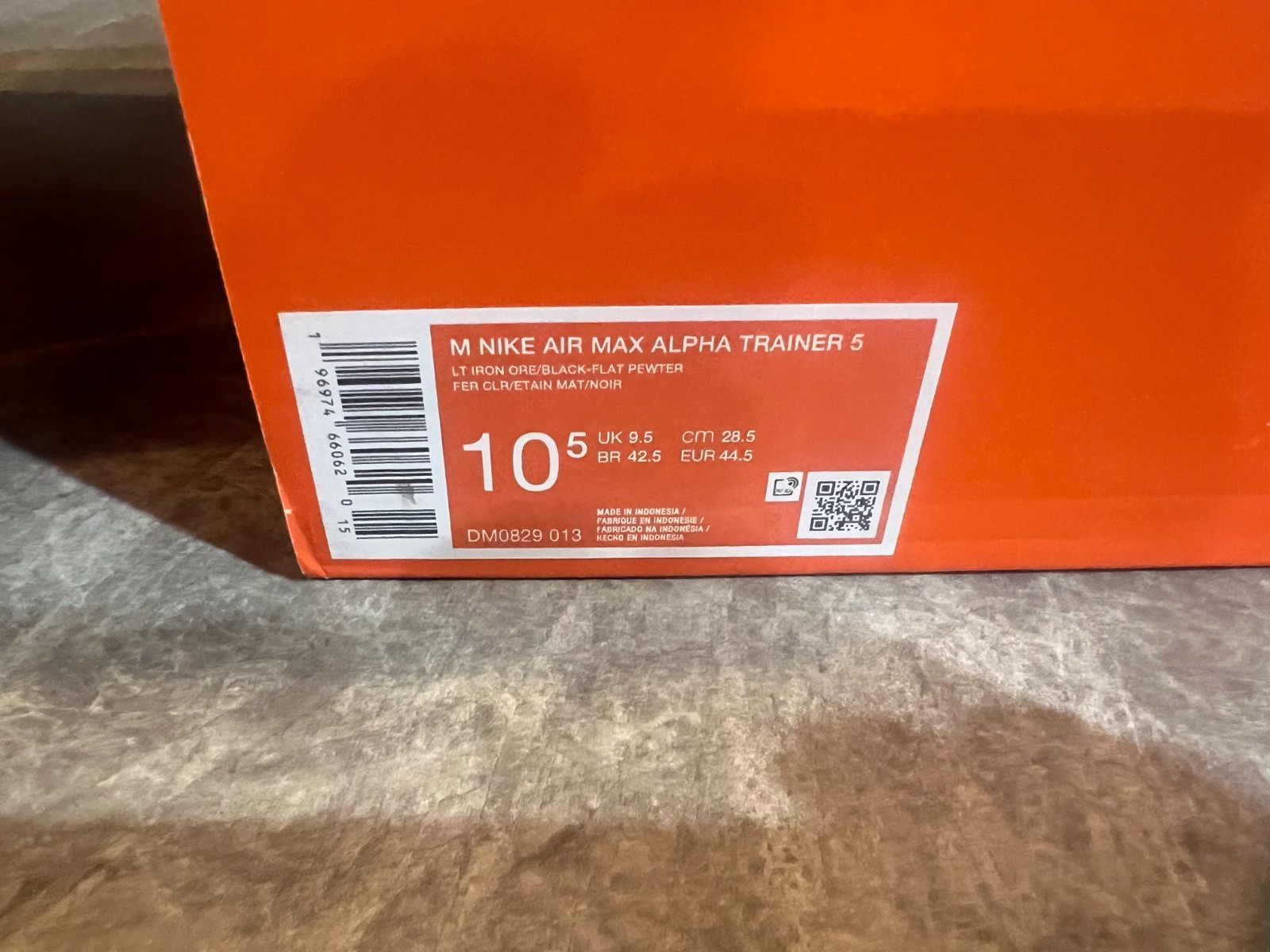 Size 10.5 – Nike Air Max Alpha Trainer 5 Light Iron Ore Black
